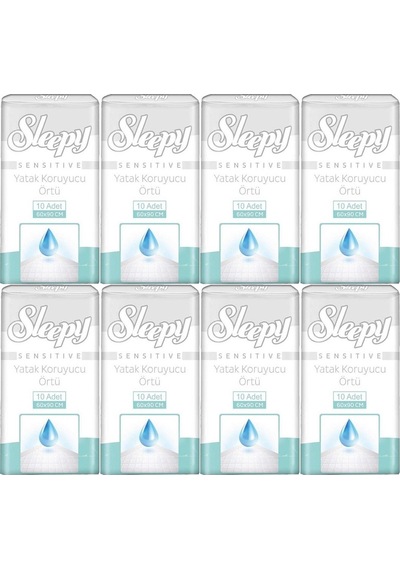 Sleepy Hasta Yatak Koruyucu 60 90cm 80 Adet 8pk 10