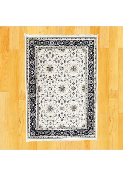 Yıldız Motifli 160 X 230 Cm Dijital Baskı Halı Beyaz