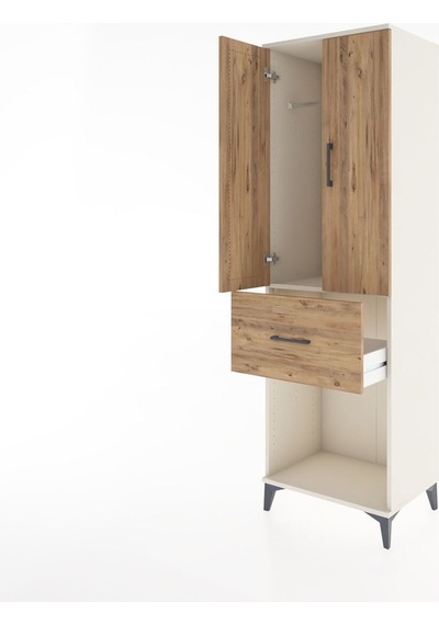Hyperion Dolap Tek Raflı Tek Çekmeceli Tek Askılı 60x44x195 Aytaşı-çam Aytası