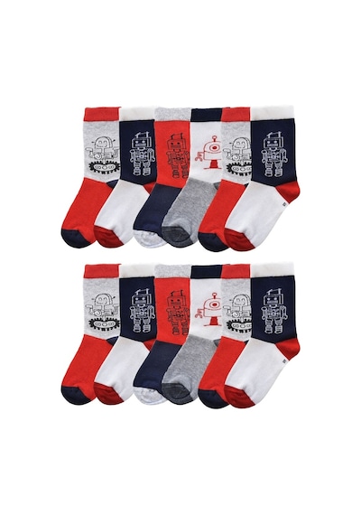 Ekinoks Socks Ekinoks Erkek Çocuk Figürlü Soket Çorap 12 Li Paket Asorti