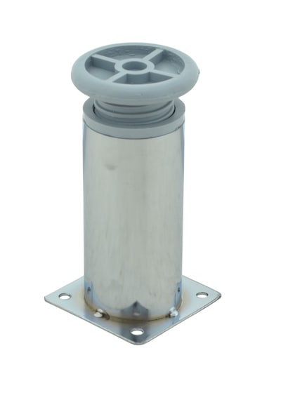 Ludıa Metal Ayarlanabilir 4 Adet Mobilya Ayağı Metal Tablalı 10cm Gri