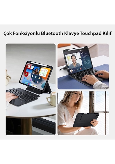 Dux Ducis Apple Uyumlu iPad  Pro 12.9 Dk Series Kablosuz Bluetooth Klavye Touc