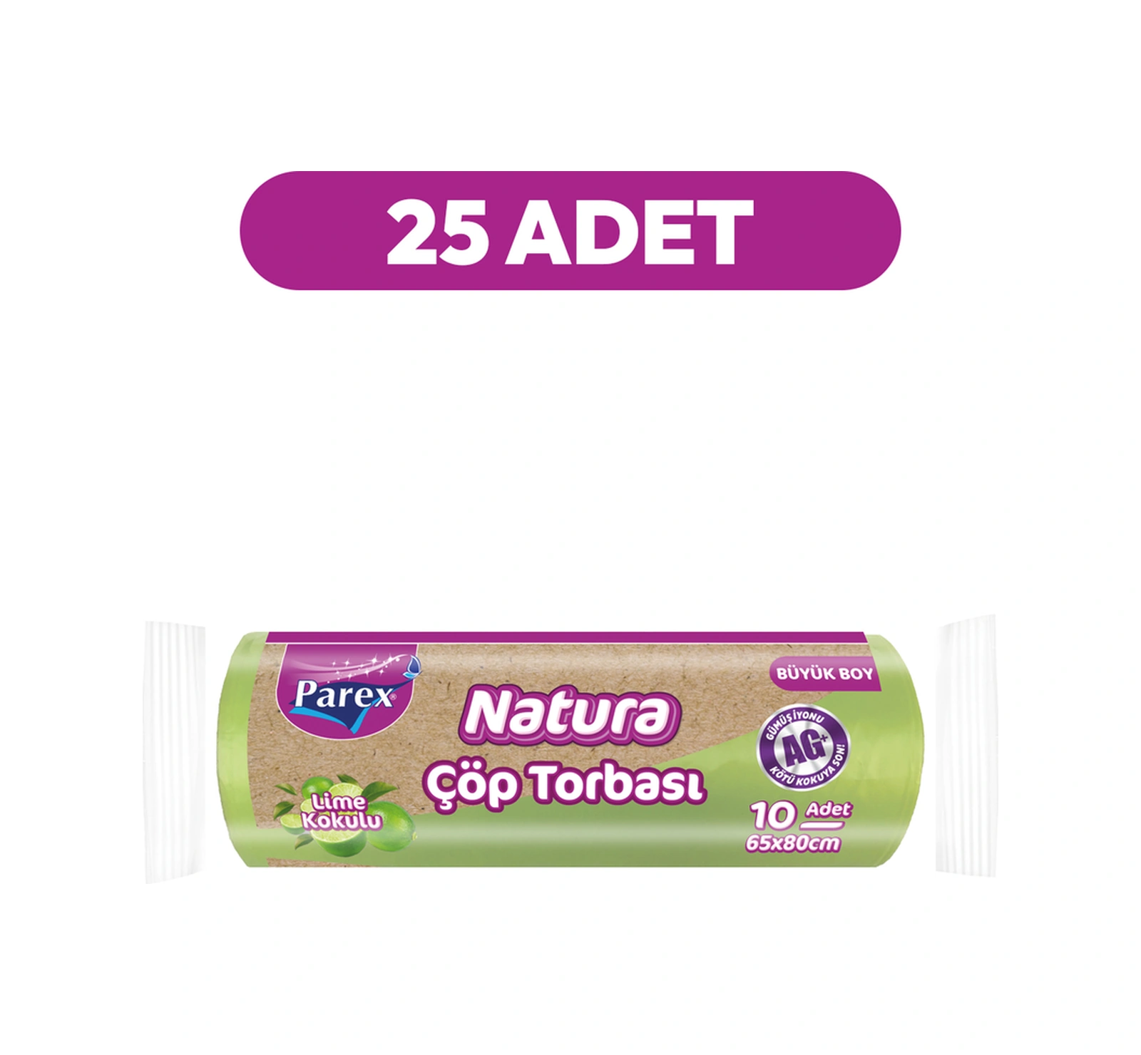 Natura 10'lu Çöp Torbası Büyük Boy 65 X 80 Cm 25 Paket