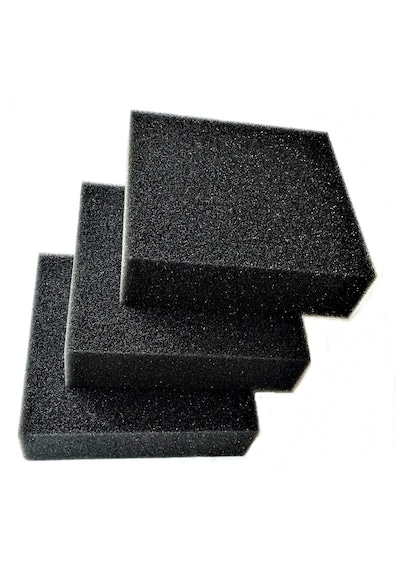 Biyolojik İnce Gözenekli Siyah Akvaryum Filtre Süngeri 18 X 18 X 5 Cm 1 Adet