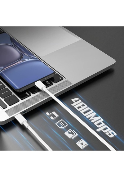 Type C-c, 1metre, 60watt Pd Hızlı Şarj Kablosu, Tpe Dış Yüzey, İphone 15/16/17 Ve Android İçin, Iph 1ad X 1metre Açık Gri