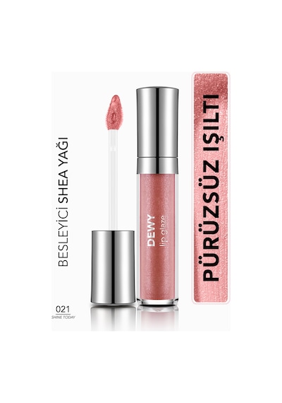 Flormar Besleyici Dudak Parlatıcısı - Dewy Lip Glaze - 021 Shine Today!-8682536069380