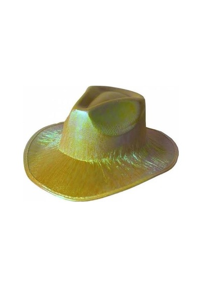 Kovboy Şapkası Hologramlı Sarı