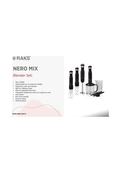 Raks Neromix 1700 W Blender Seti