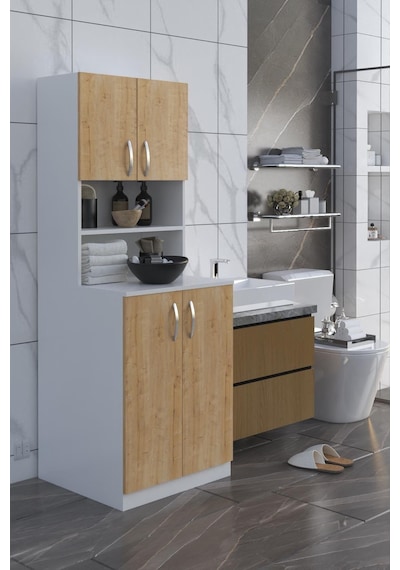Dekorfim DF03101KAC Çamaşır Makinesi Dolabı Banyo Dolabı