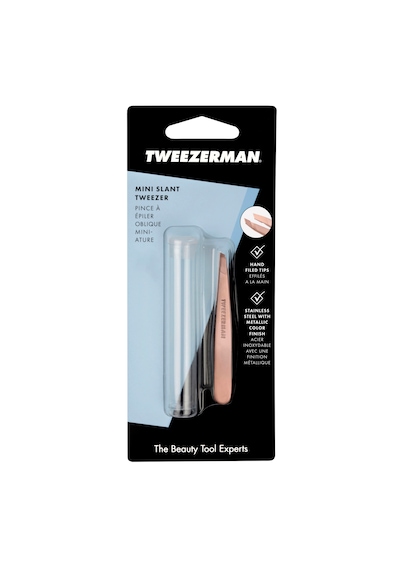 Tweezerman Mini Slant Tweezer Rose Gold Altın Pembe Cımbız