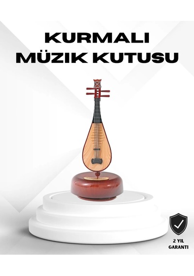 Lexroo Ud Figürlü Dekoratif Müzik Kutusu Zarif Melodili Nostaljik