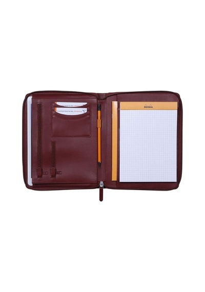 Rhodia A4 Fermuarlı Portföy Burgundy 168107c
