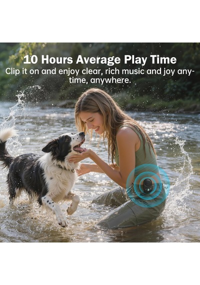 Itour-s Giyilebilir Bluetooth Hoparlör, Ip67 Klip-on, 10h Playtim