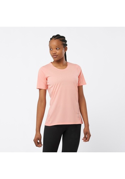 Salomon Sense Aero Kadın Koşu Tişört Peach Amber Lc2153400 Pembe