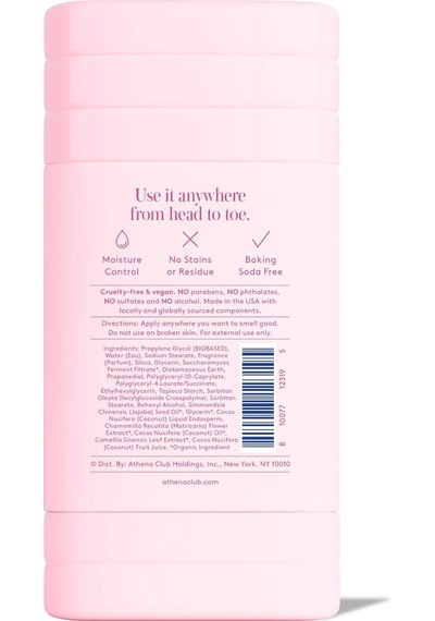 Athena Club Petal Bloom Alüminyumsuz Tüm Vücut Stick Deodorant 85gr