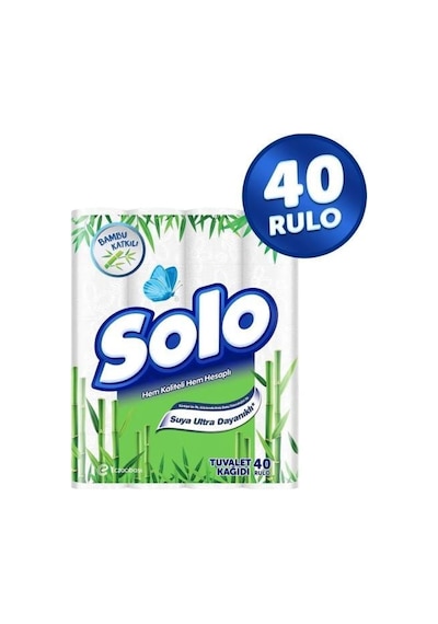 Solo Tuvalet Kağıdı Bambu Katkılı 40'lı