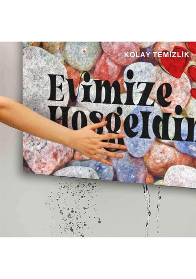 Dekoratif Kapı Önü Paspası - Kaymaz Taban 132 Çok Renkli