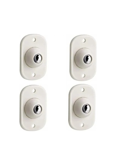 Mini Yapışkanlı Eşya Kaydırma Aparatı - 4'lü Set Açık Gri