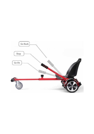 Hoverkart Elektrikli Kaykay Koltuk Smart Scooter Hovercard Aparat Kirmizi
