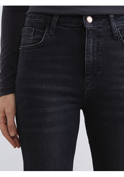 Lcw Jeans Siyah Flare Kadın Jean Pantolon