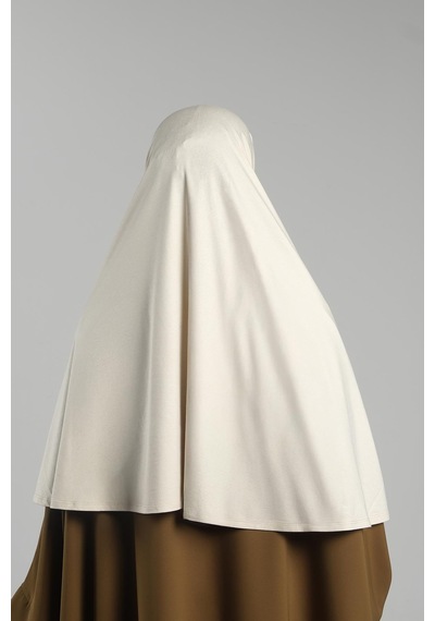 Hürrem Bone Bej Pratik Hazır Geçmeli Tesettür Eşarp Viskon Pratik Namaz Örtüsü 2201 12 BEj