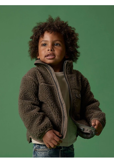 Name It Nmmmall Teddy Unisex Çocuk Ceket 13243892 Yeşil