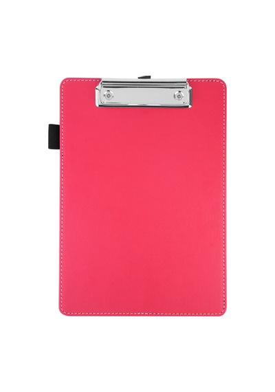 Sekreterlik,a5 Küçük Boy,kapaksız,a5 Clipboard Vegan Suni Deri,17,5x24,5 Cm.,fuşya/pembe