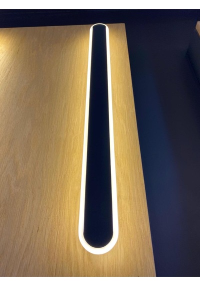 58 Cm 18w Dekoratif Stıck Aplik 3000k Sarı Işık Elektrik Bağlantısı Gerektirir Modern Şık Led Aplik Gri