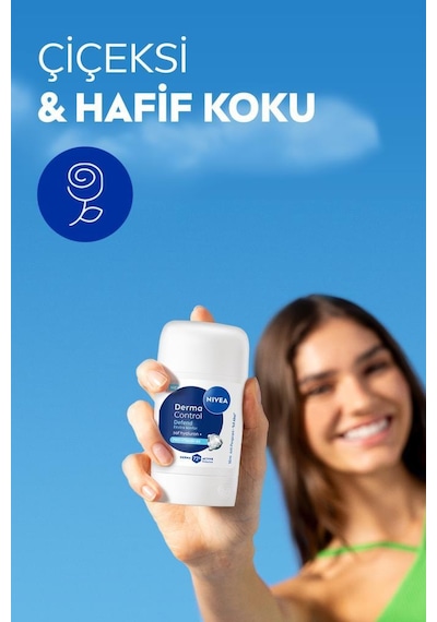 Kadın Stick Deodorant Derma Control Defend 50 Ml,72 Saat Koruma,alkolsüz,hyaluron,pro Vitamin