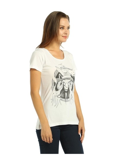 Bant Giyim - Scape Goat Beyaz Kadın T-Shirt Tişört