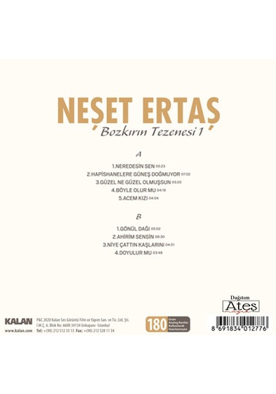 Neşet Ertaş Bozkırın Tezenesi 1 Plak