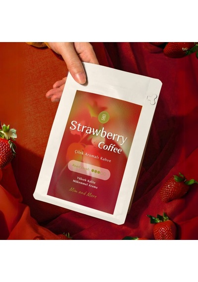 Mim And More Strawberry Coffee Çilek Aromalı Kahve Filtre Kahve 200 G