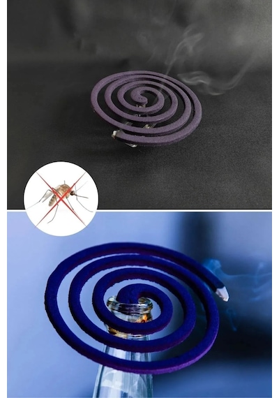 10 Lu Doğal Esansı Sineksavar Set Yavaş Yanan, İç İçe Geçmeli Spiral Tütsü Etkili Koruma Dış Mekan