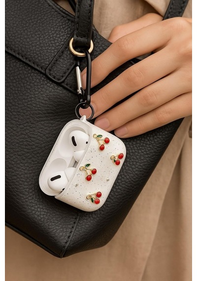 Airpods 3. Nesil İle Uyumlu Glitter Silikon Kılıf Şeffaf Simli Koruyucu Kiraz Deseniyle Askı Aparatı Dahil Çanta Kolu Ve Kemer Tokasına Takılabilir Airpods 3 İçin Kulaklık Kılıfı Airpods 3. Nesil İle Uyumlu Glitter Silikon Kılıf Şeffaf Simli Koruyucu Kiraz Deseniyle Askı Aparatı Dahil Çanta Kolu Ve Kemer Tokasına Takılabilir Airpods 3 İçin Kulaklık Kılıfı