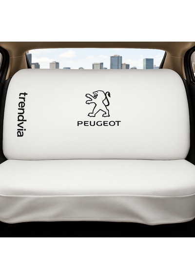 Peugeot Uyumlu Ön Arka Koltuk Kılıfı Penye Servis Kılıfı Oto Koruma Seti Beyaz
