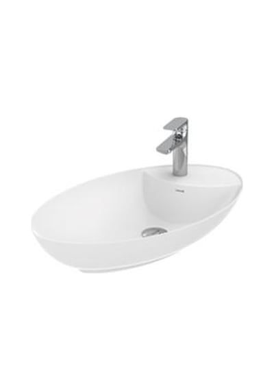 Creavit Petra Oval Asimetrik Tezgah Üzeri Lavabo 65 CM Beyaz Pr065-00Cb00E-0000