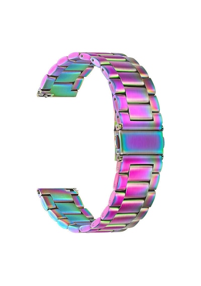 Samsung Galaxy Gear S3 Gear Watch 3 45mm Uyumlu Çelik Metal Kordon Karışık Çok Renkli