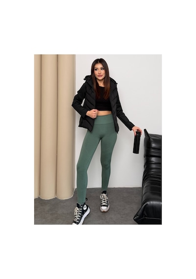 Asur Boutique Asur Butik Kadın Kapşonlu Micro Dolumlu Zr Model Mont Siyah