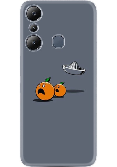 Infinix Hot 20i Kılıf Resimli Desenli Baskılı Silikon Orange Escape 1374