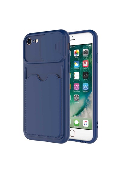Apple Uyumlu iPhone 8 Kılıf Zore Kartix Kapak Lacivert