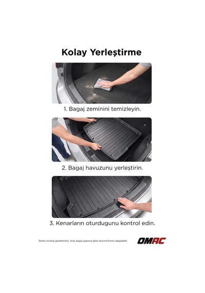 Togg T10f 2025+ Uyumlu Araca Özel Kauçuk Tpe Bagaj Havuzu Siyah