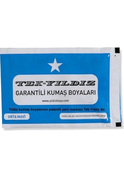 Tek Yıldız Kumaş Boyası Orta Mavi