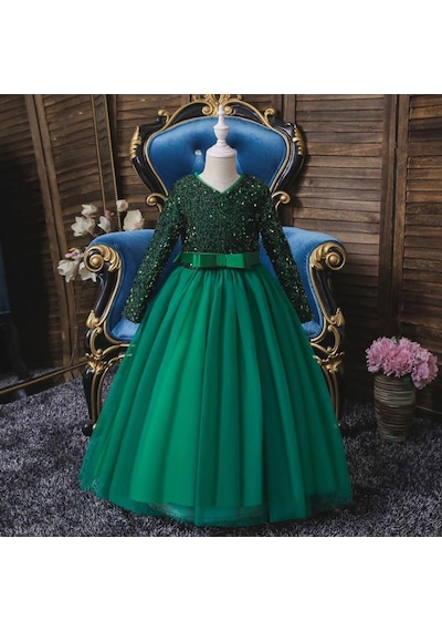 Mashotrend Yeşil Zara Payetli Çocuk Abiye - Kız Çocuk Elbise Çok Renkli Mashotrend Yeşil Zara Payetli Çocuk Abiye - Kız Çocuk Elbise Çok Renkli