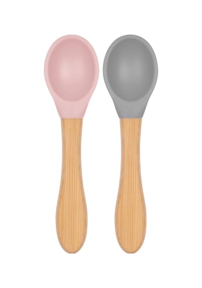 Mama Kaşığı Pinky Pink/powder Grey Açık Ahşap