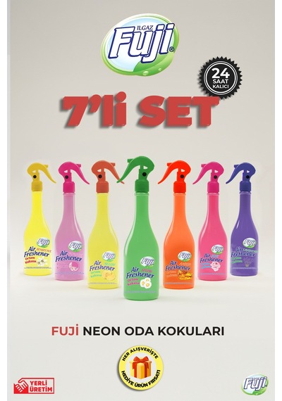Soft & Sensitive & Spring & Lavanta & Amber & Kavun & Pudra - 400 Ml Air Freshener Neon Koku Seti Çiçeksi