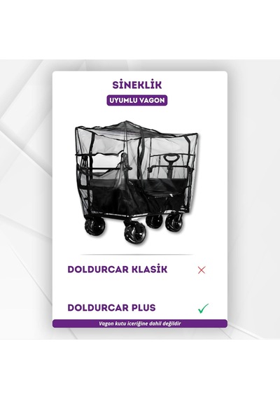 Lexroo Sineklik Katlanabilir Vagon Arabası İçin Tak-çıkar Sinek Koruma Filesi