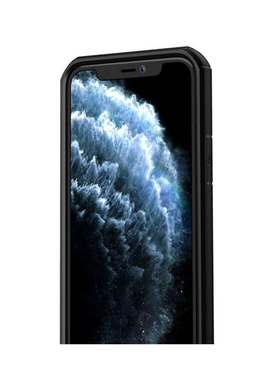 Apple Uyumlu iPhone 11 Pro Max Kılıf Zore Inoks Fiber Yüzey Tasarım Kılıf Siyah