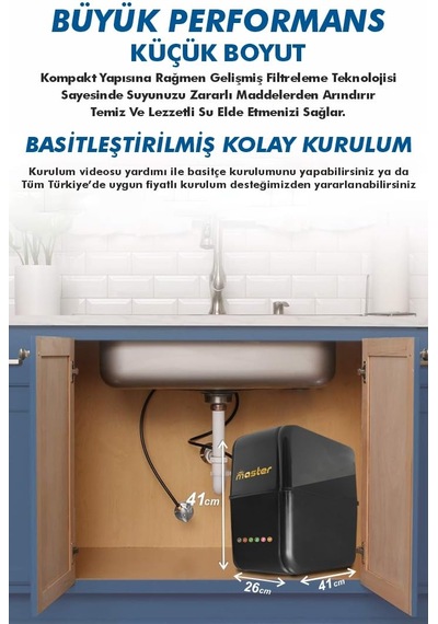 Piksel Aqua Master 14 Aşamalı Alkali Multimineralli Çelik Tanklı Su Arıtma Cihazı Diğer