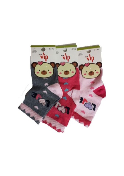 Hepsine Rakip Lababy Renkli Desenli Kız Bebek Soket Çorap 6 Lı Paket Çok Renkli