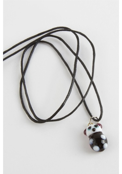 Ilkeshop Panda Cam Kolye-siyah Çok renkli